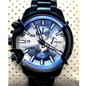 Diesel DZ4596 Griffed Men's Chronograph Blue Stainless Steel 48mm Watch NIBWT